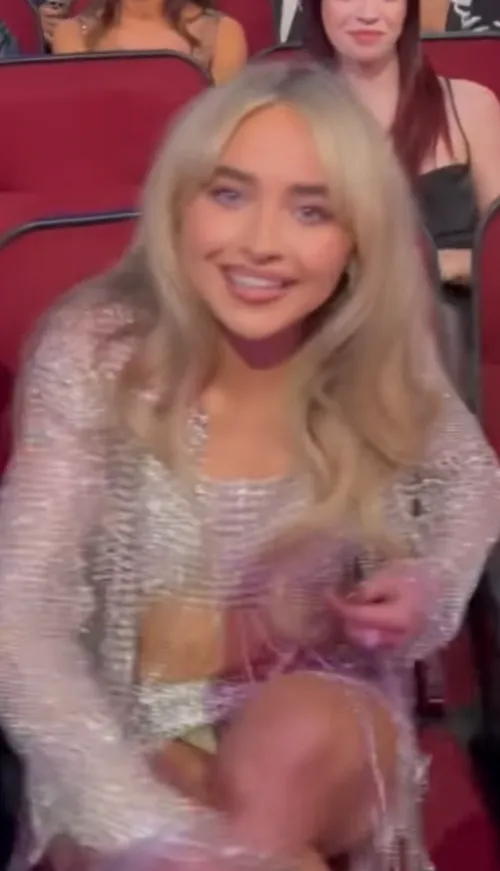 Camera position shows off Sabrina's panties