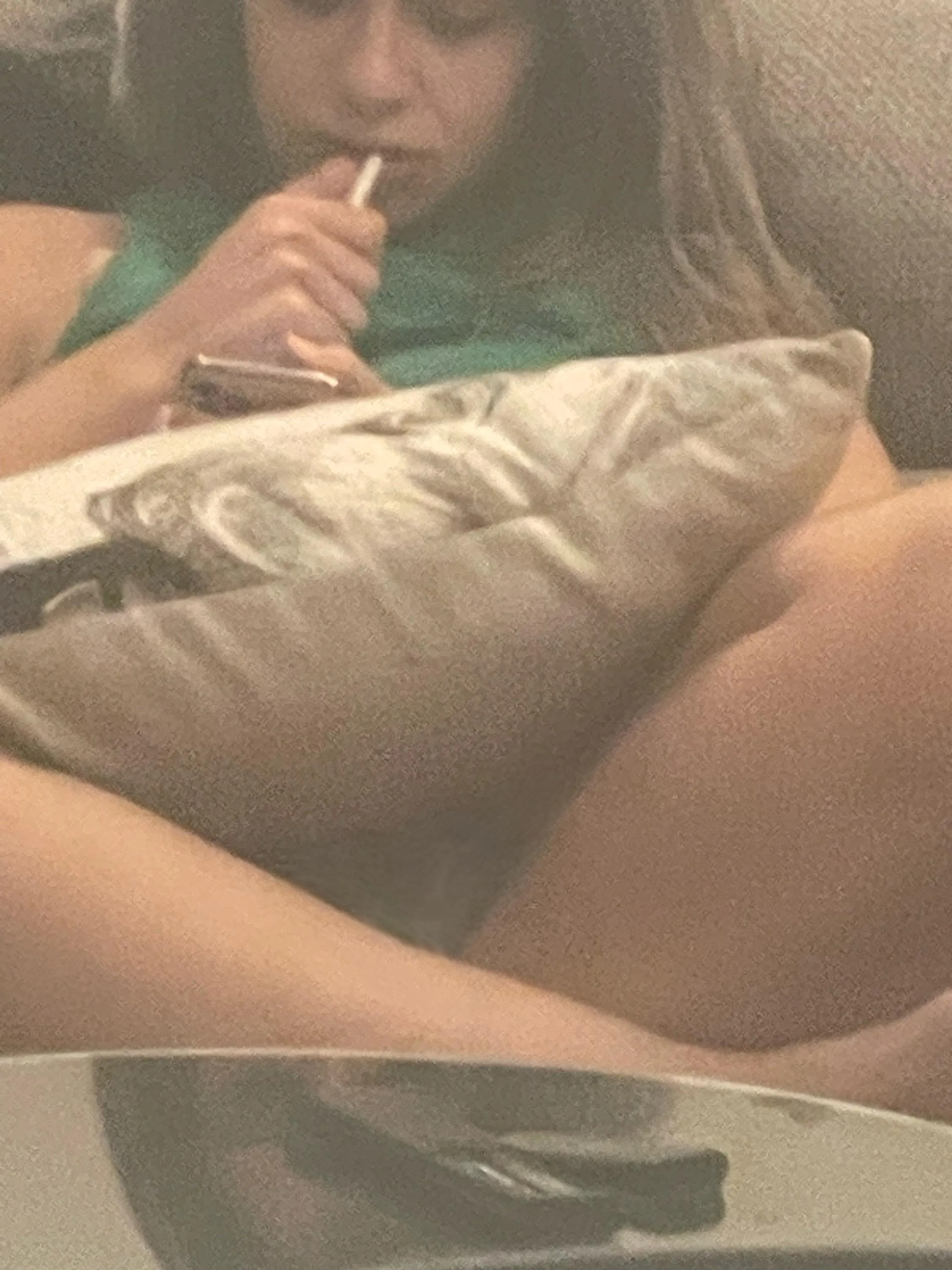 caught my stepsister smoking and showing off her hair pussy private for more