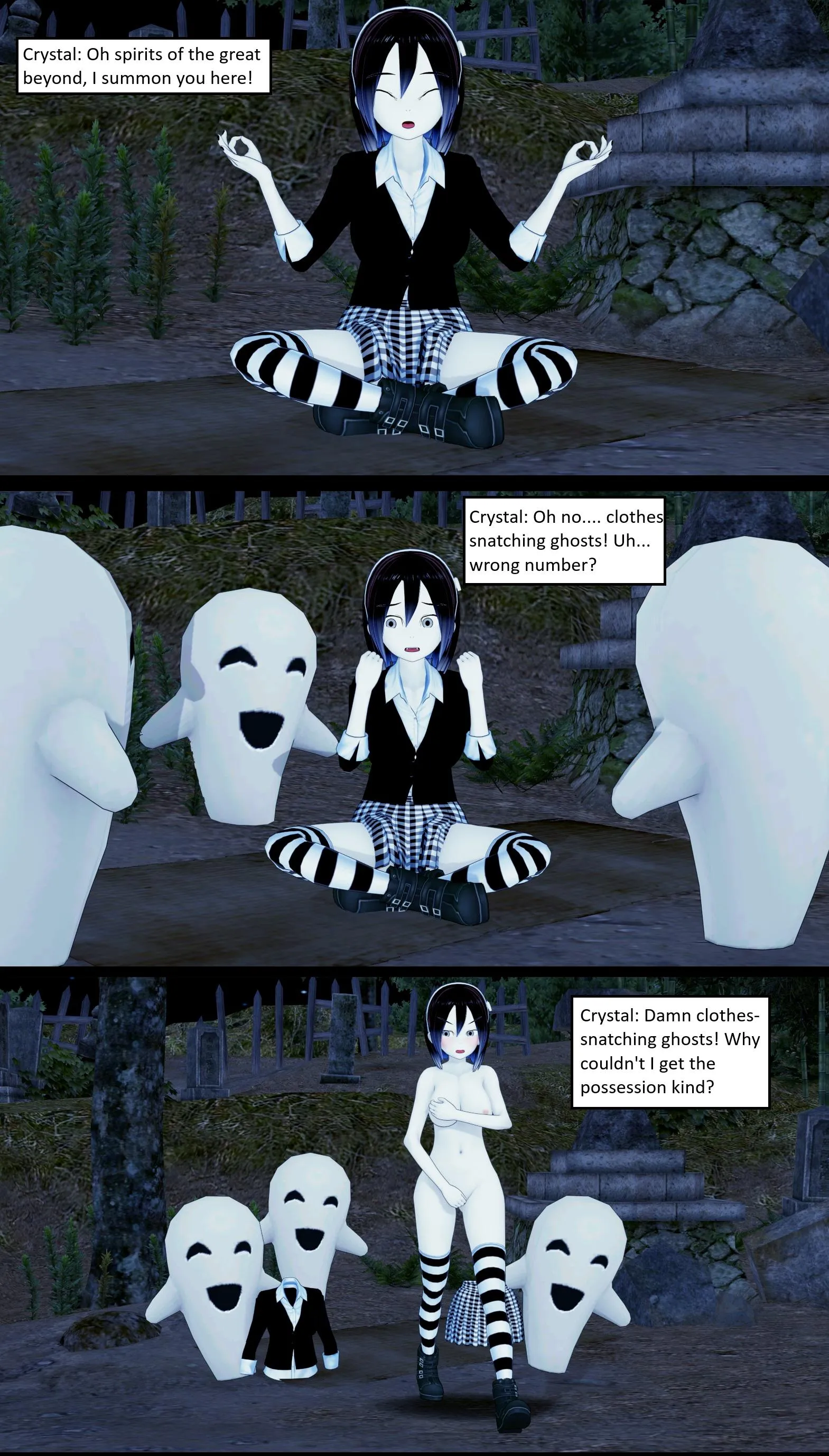 Crystal Clearly Exposed  (Stolen Clothes/ENF)