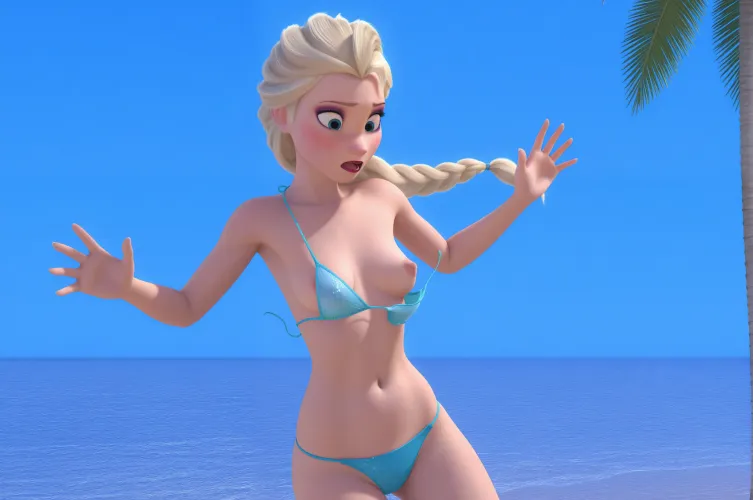 Elsa's beach accident