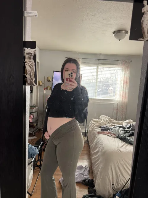 every time I sit, she spreads a little more ;)