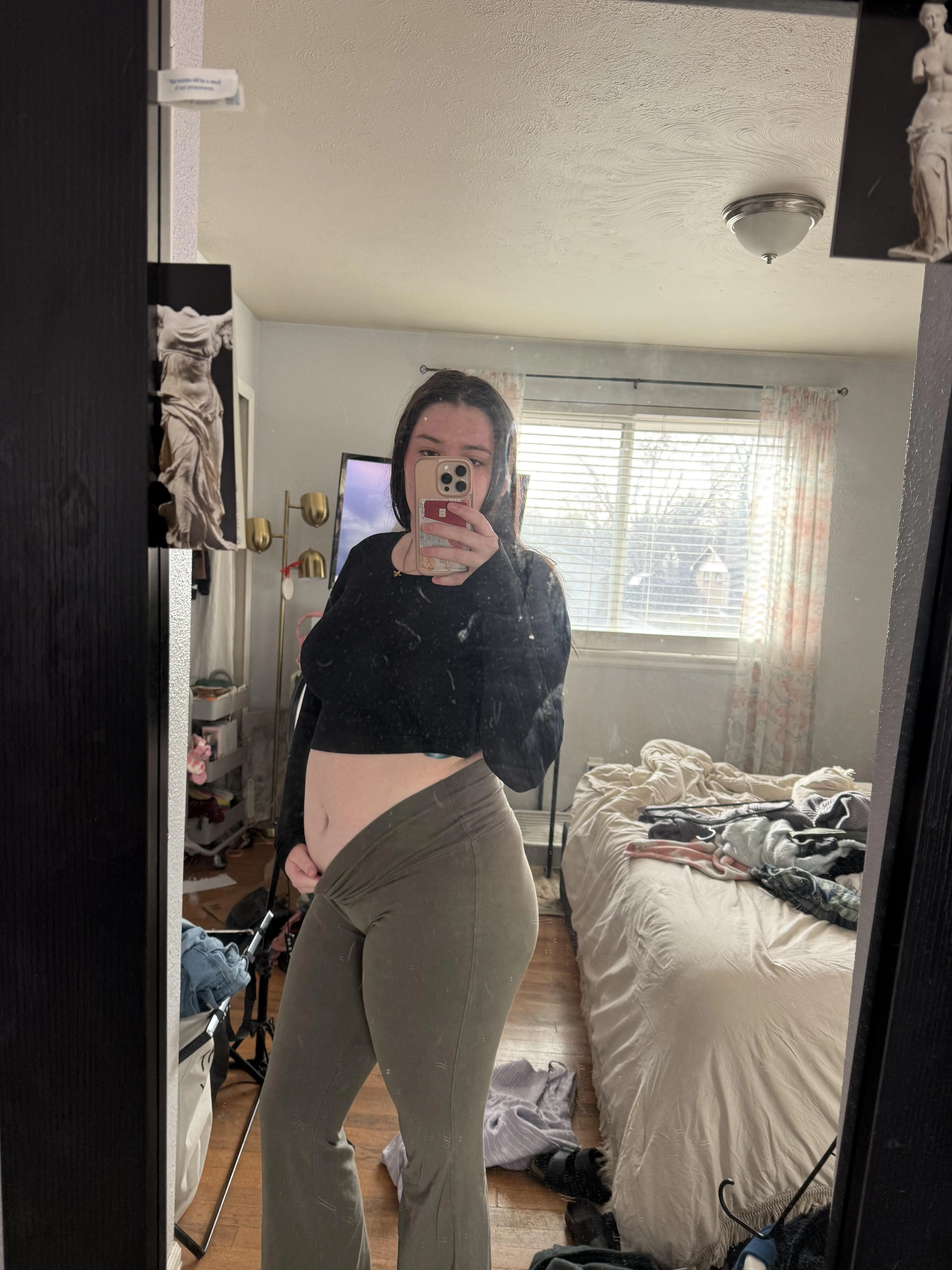 every time I sit, she spreads a little more ;)