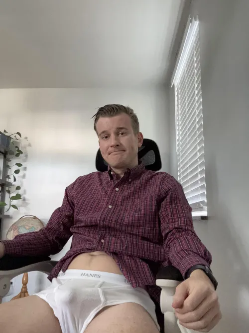 Had to give a presentation today. You think they could tell I wore tighty whities?