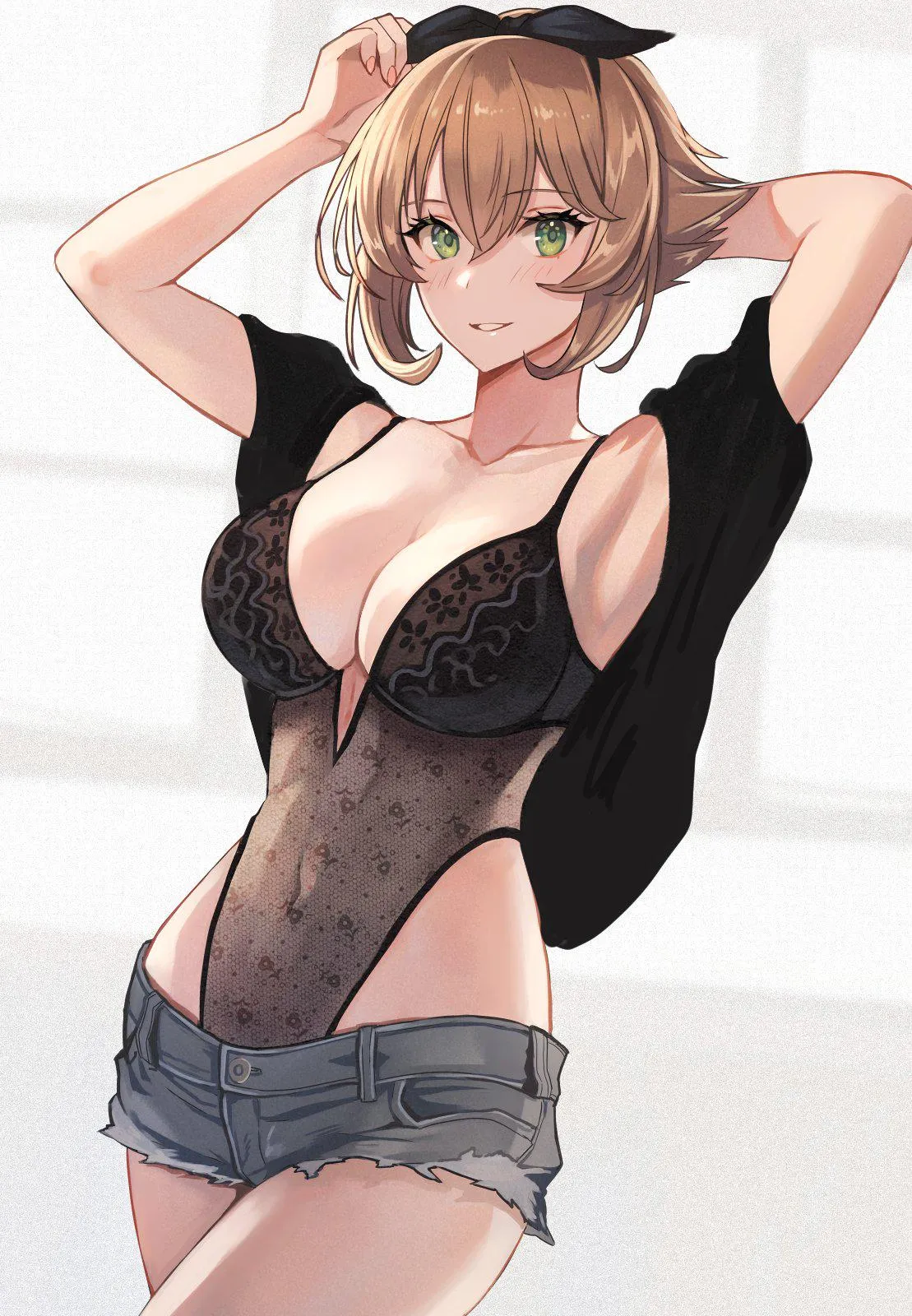 Mutsu trying out some new lingerie [Kancolle]