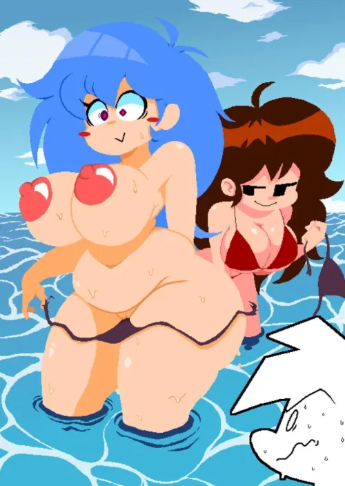 Sky wanted to say hi to boyfriend but gf took off her bikini in front of bf