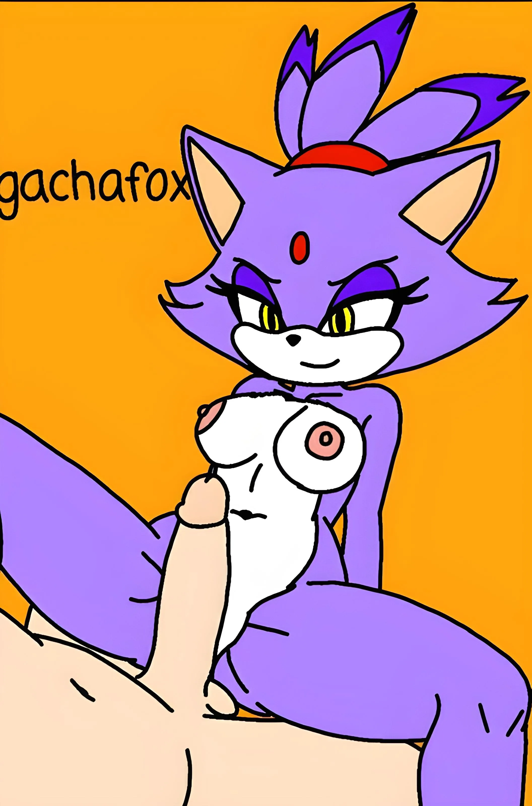Blaze the cat gets ready by (Gachafox)