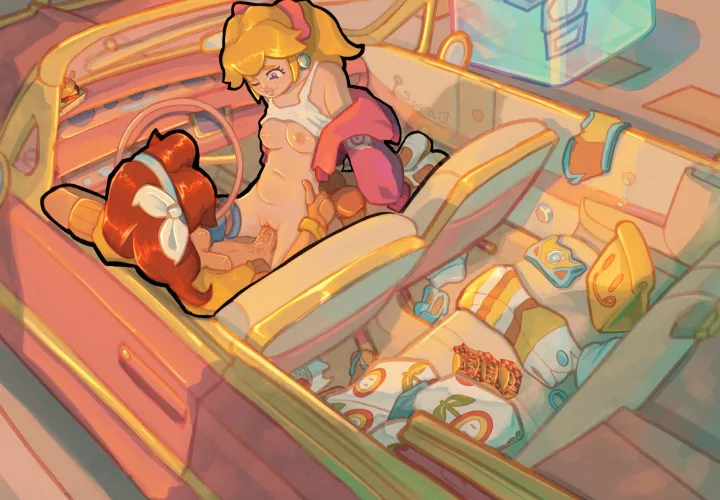 Daisy and Peach having a good time after a race. (saracolonthree)