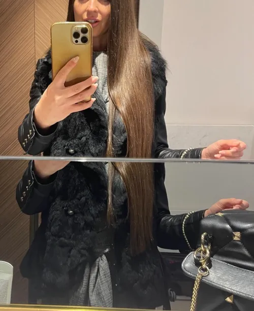 My First post here. Me and my shiny long natural hair. Never colored her.