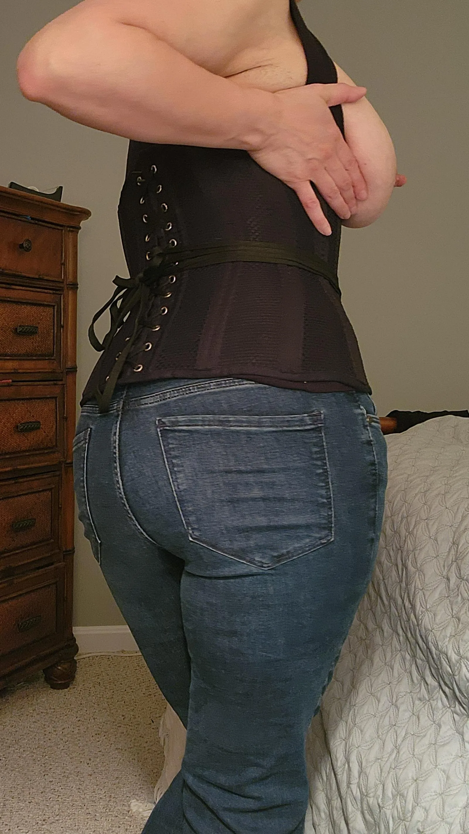 The corset gets me hot every time