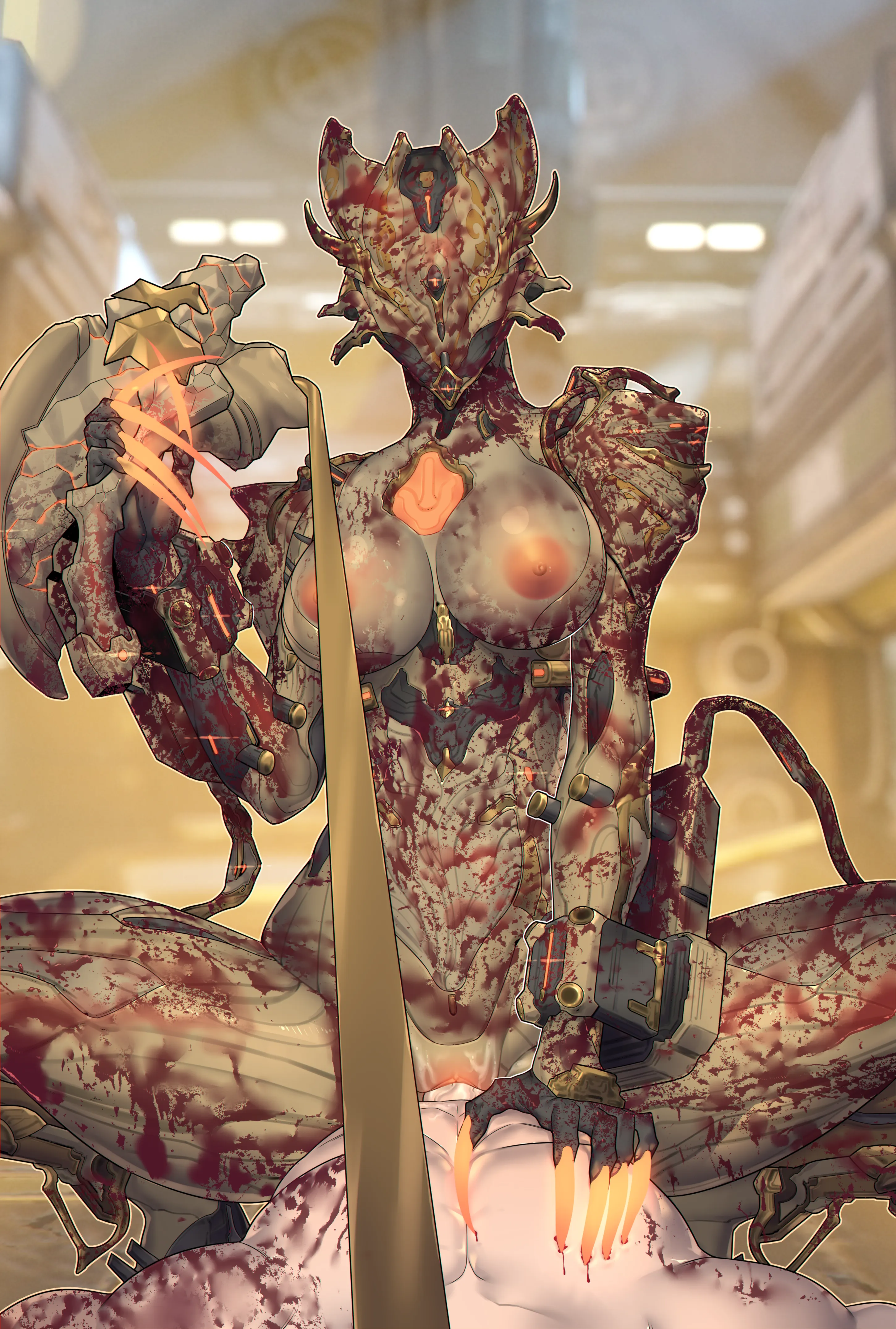 [Valkyr] (AceAvoeExkillo) POV: You're the only one left after she slaughtered your entire squadron (Blood warning)