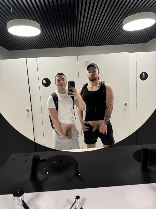 Would you join us for some risky fun in the gym showers?