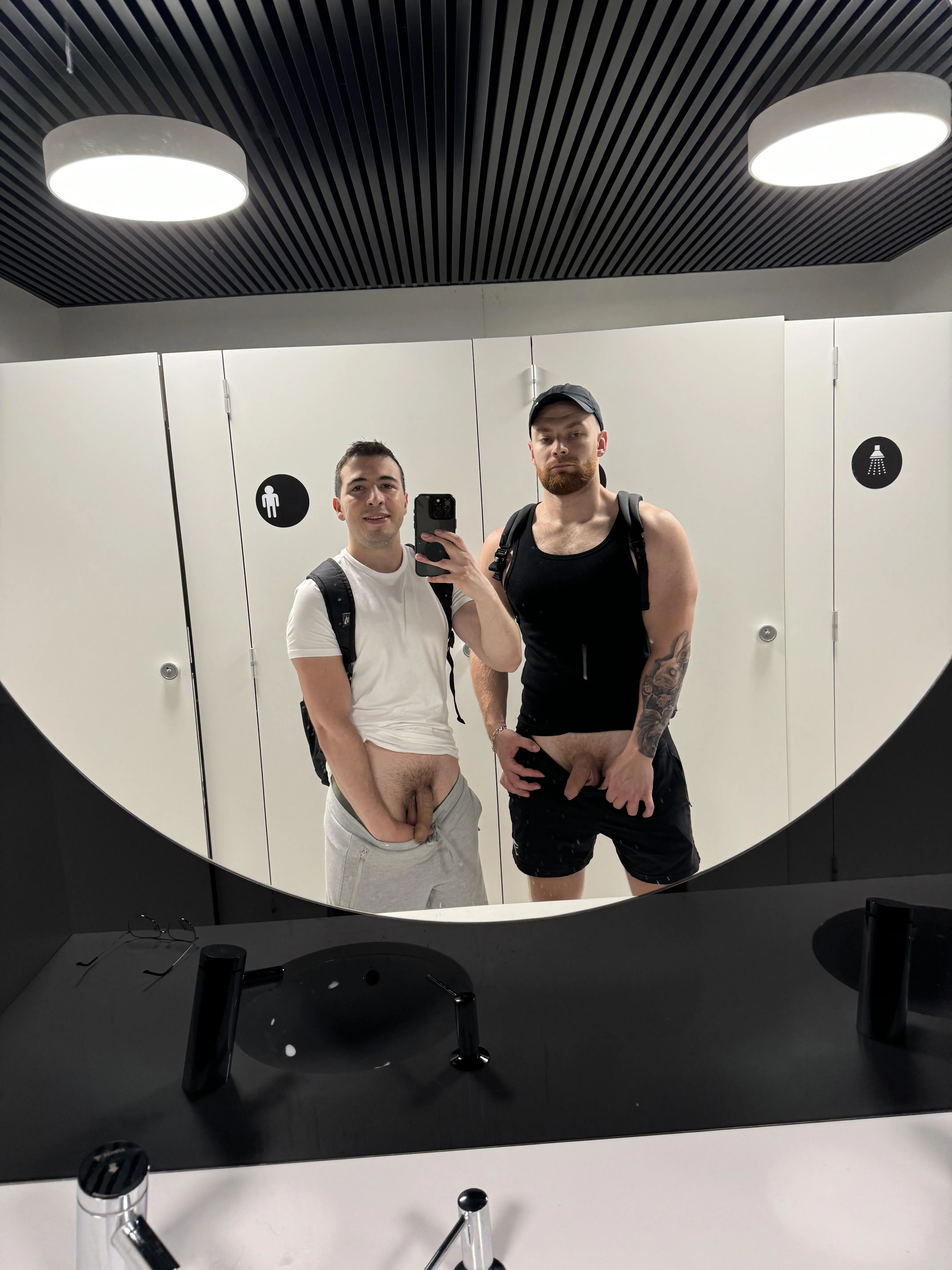 Would you join us for some risky fun in the gym showers?