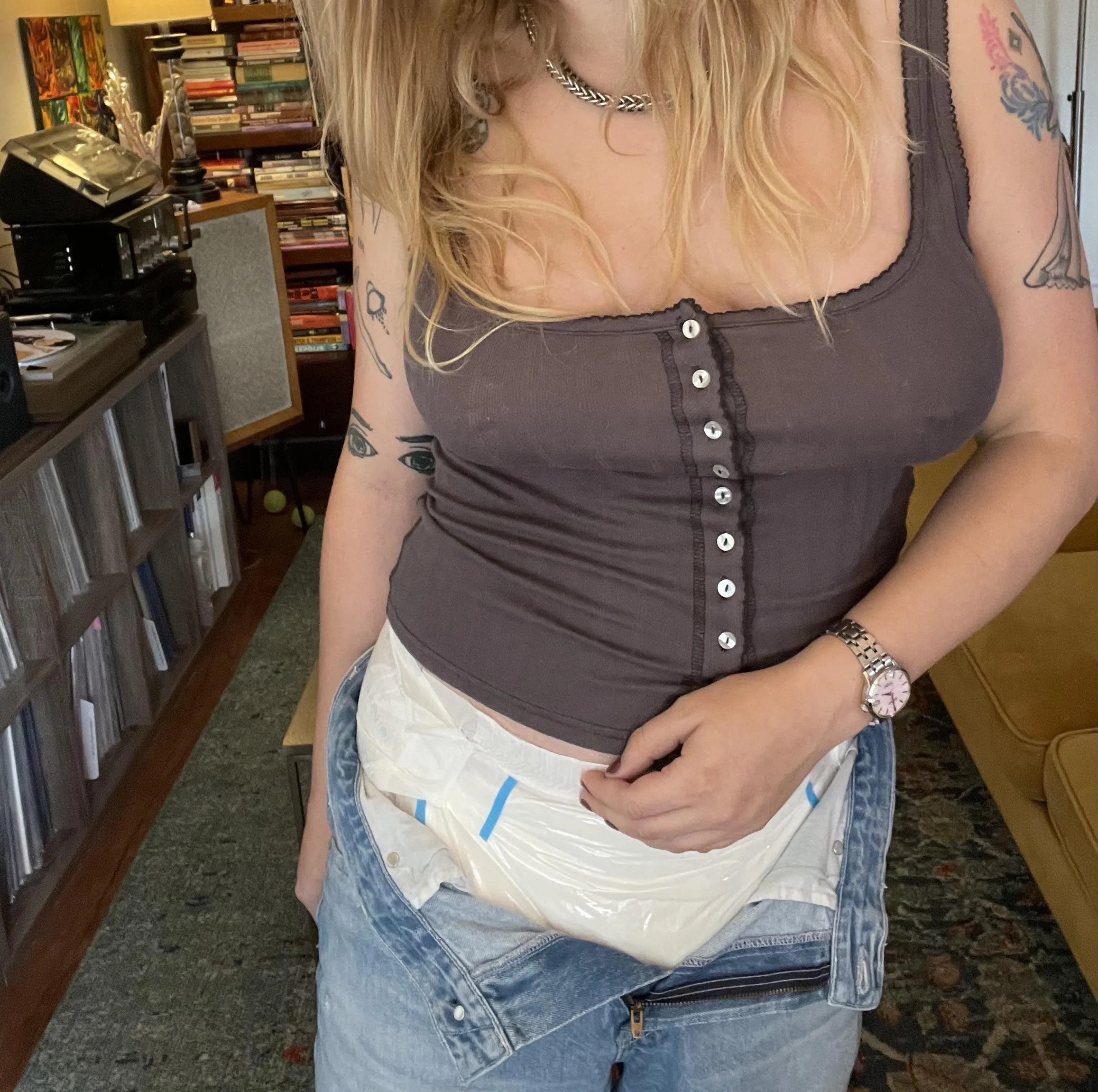 You never know what’s under a girl’s clothes as she walks down the street