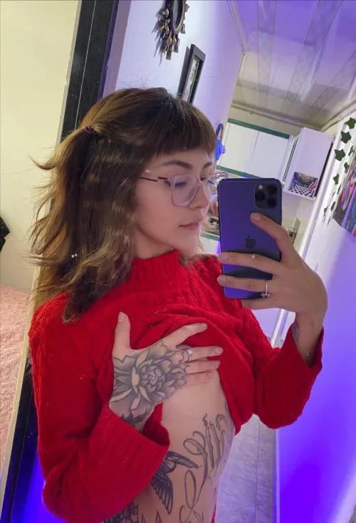 red sweater, nerd thoughts, indecent behavior unlocked