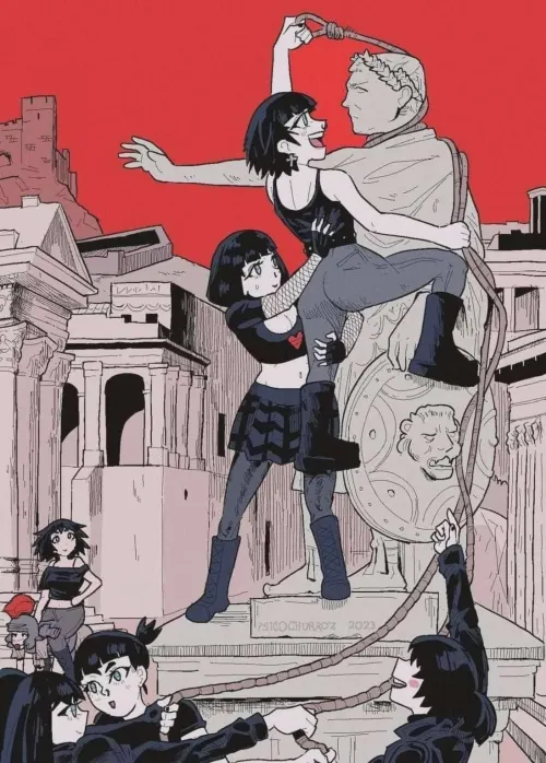 Artistic depiction of the Goths sacking Rome (410AD)