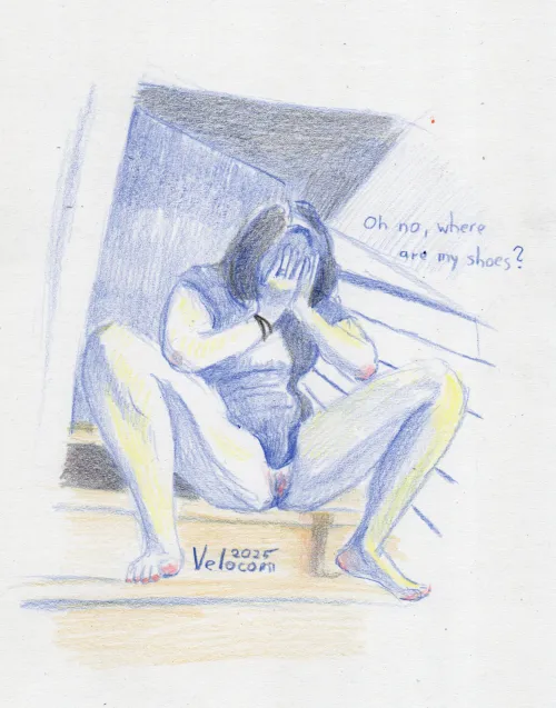 Colored pencil sketch - unladylike