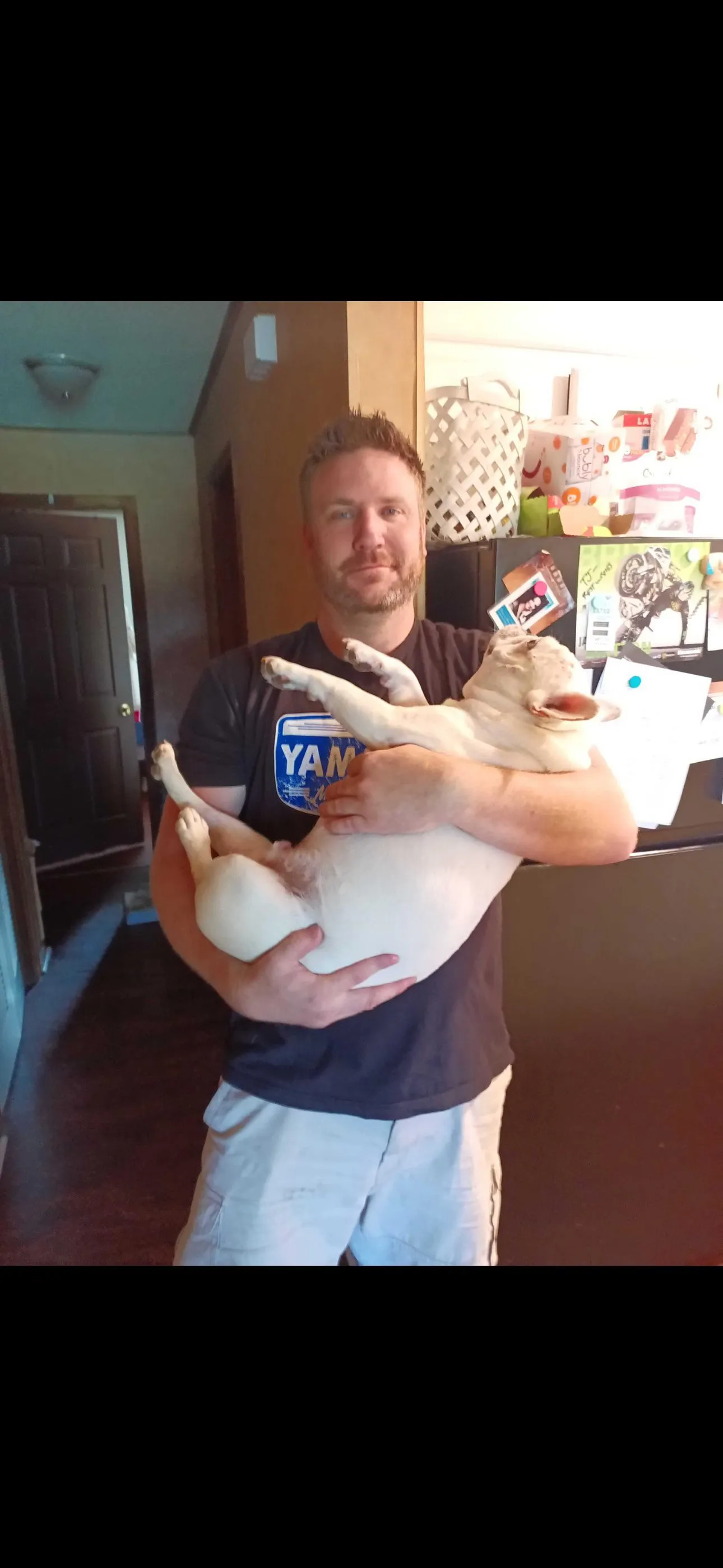 Here I am holding this potato