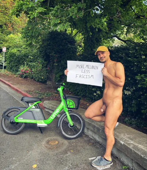 Made a statement while protesting last week