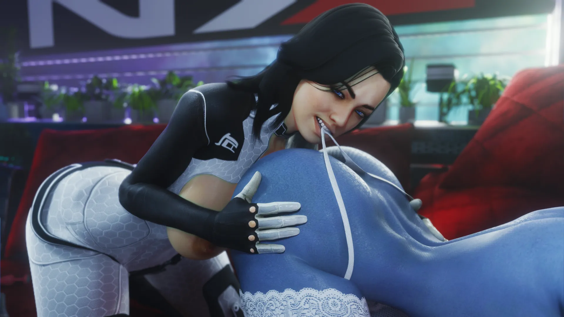 Miranda Lawson and Liara T'soni (SelfMindSources)