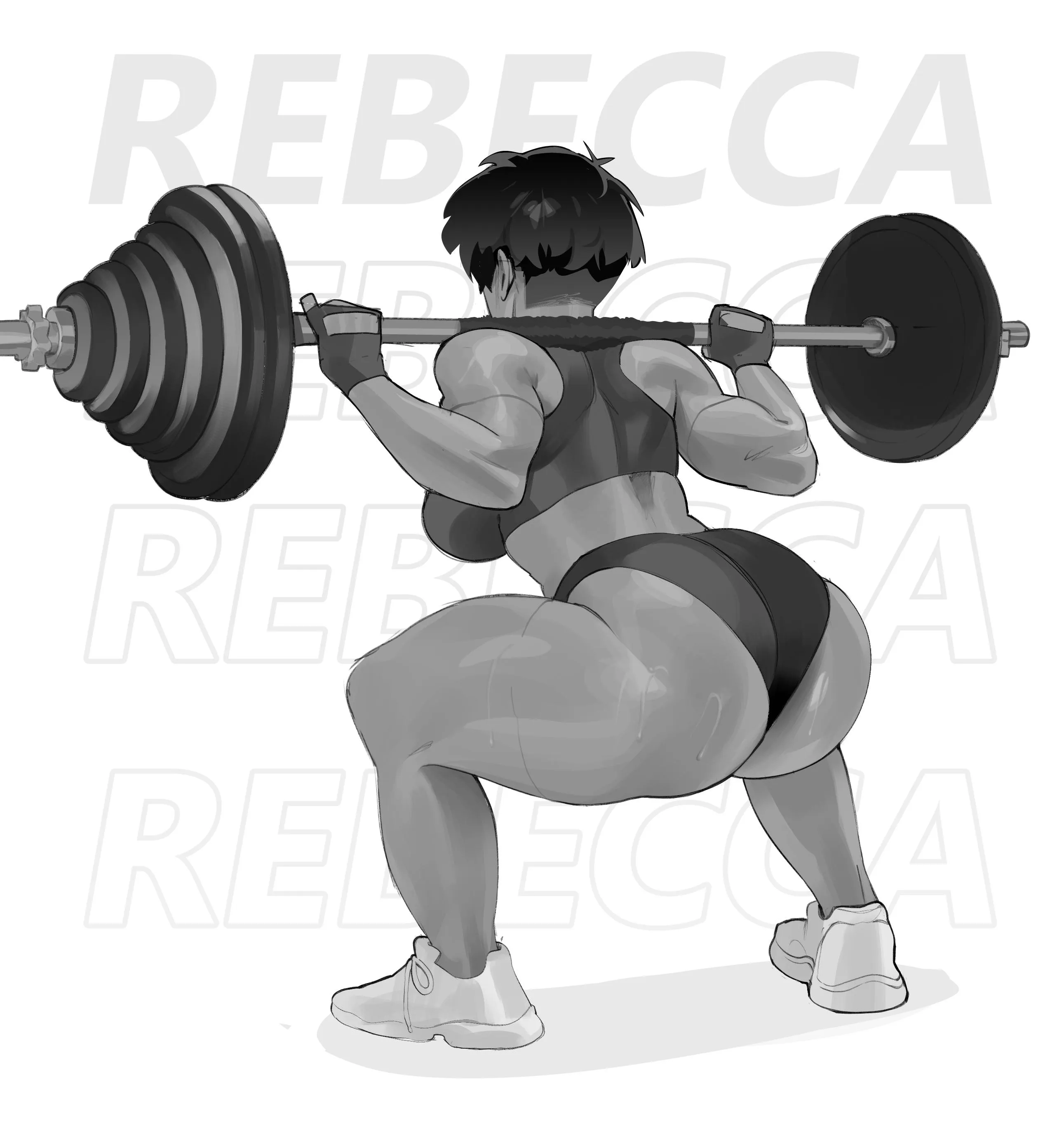 Rebecca Doing Squats (Eromamgasemsei3)