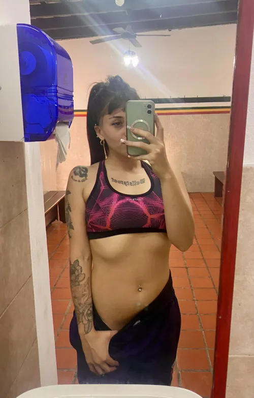 sweaty, sore and kinda feelin' myself tbh