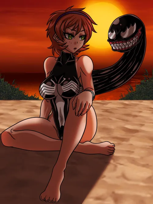 A sub girl's normal day with her symbiote