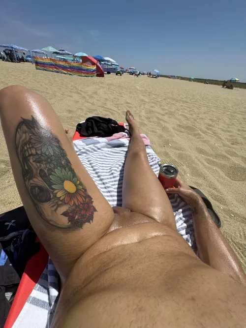 First time at a nude beach today felt so free and chill