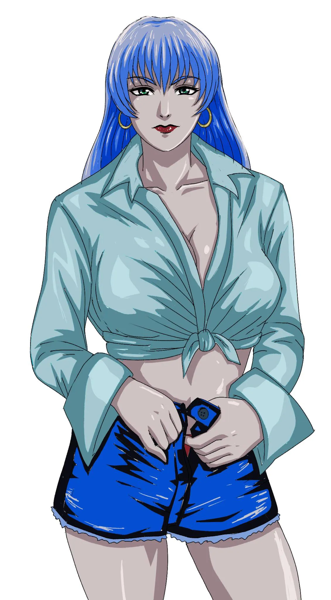 How’s she look? Retro cel shaded anime vibe practice