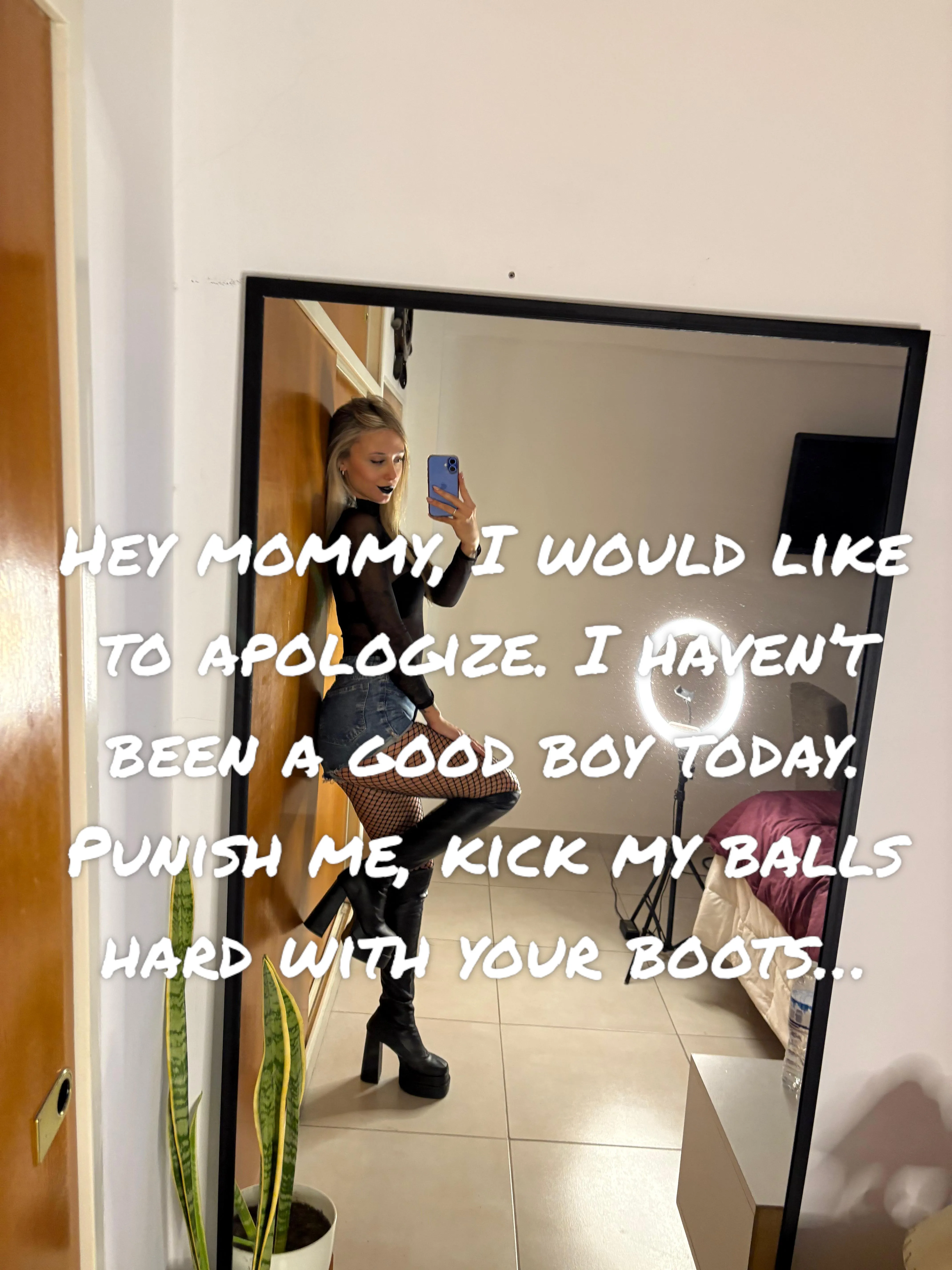 I will kick you 10 times, each time you have to apologize. [imagefap]