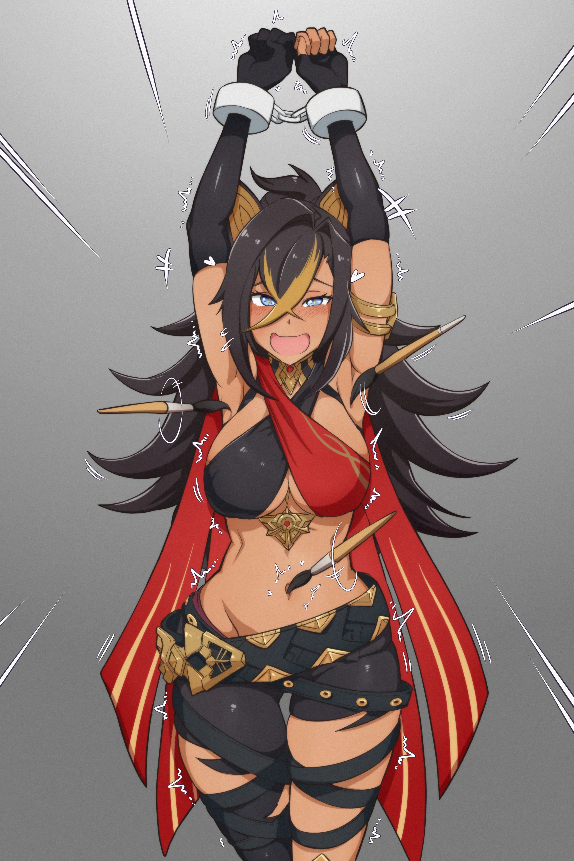 She said she isn't some kid to be ticklish... Well, she was wrong.