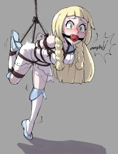 Silly girl got herself tied up~