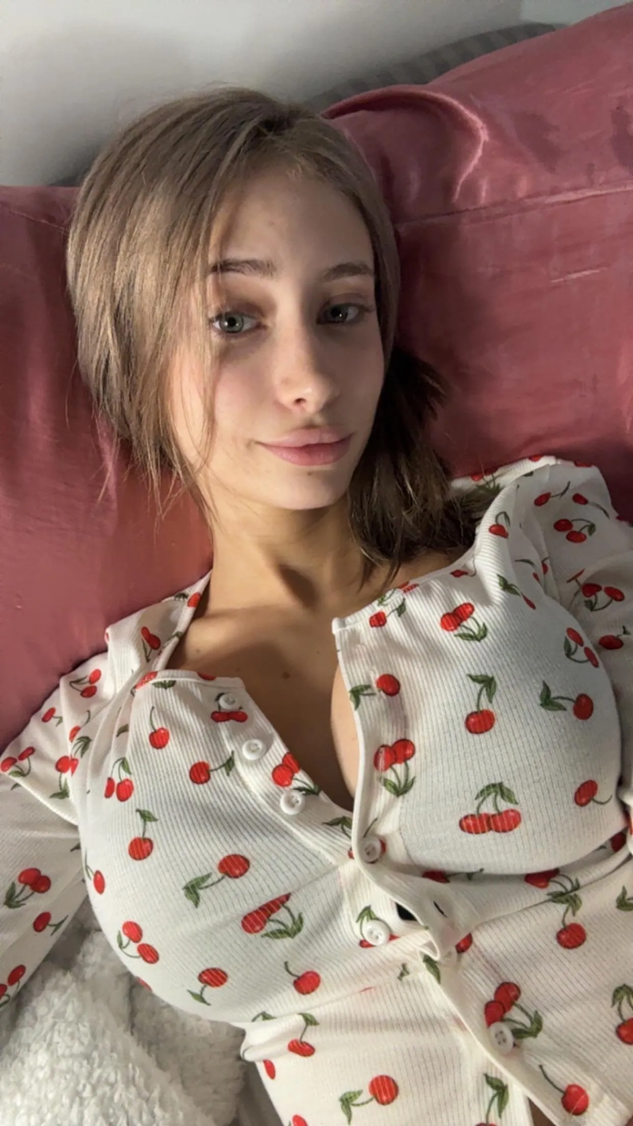 The best part of the day is naps and my cherry pajamas