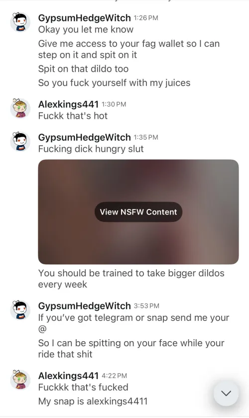 These fucking time wasters, they go so far as to give me their telegram or snap and then they vanish…no reply, no response…nothing! If this is the energy, a BIG FUCK OFF from me