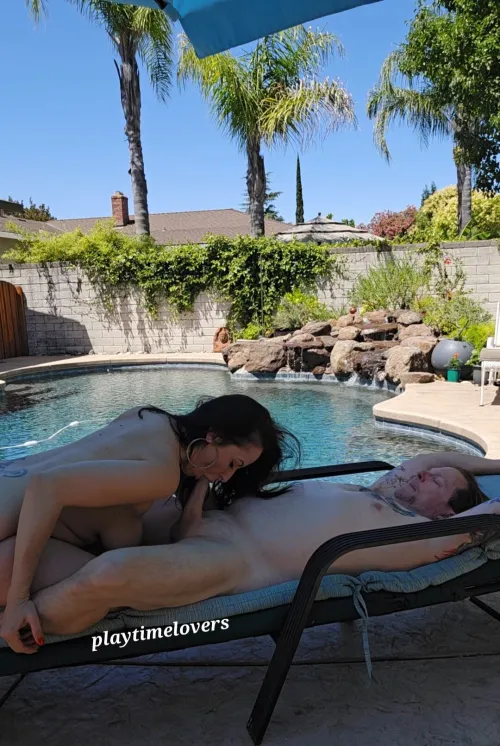 My mouth was hotter than the summer day sucking his cock off in the backyard [MF]