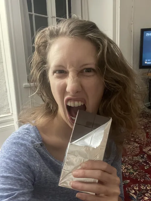 Roar....my chocolate!