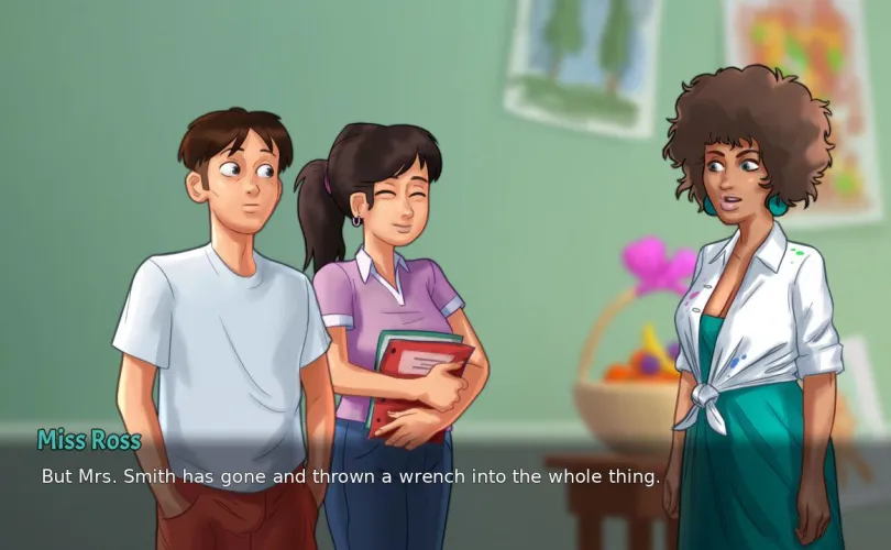 Why does it look like Mia is holding her laugh