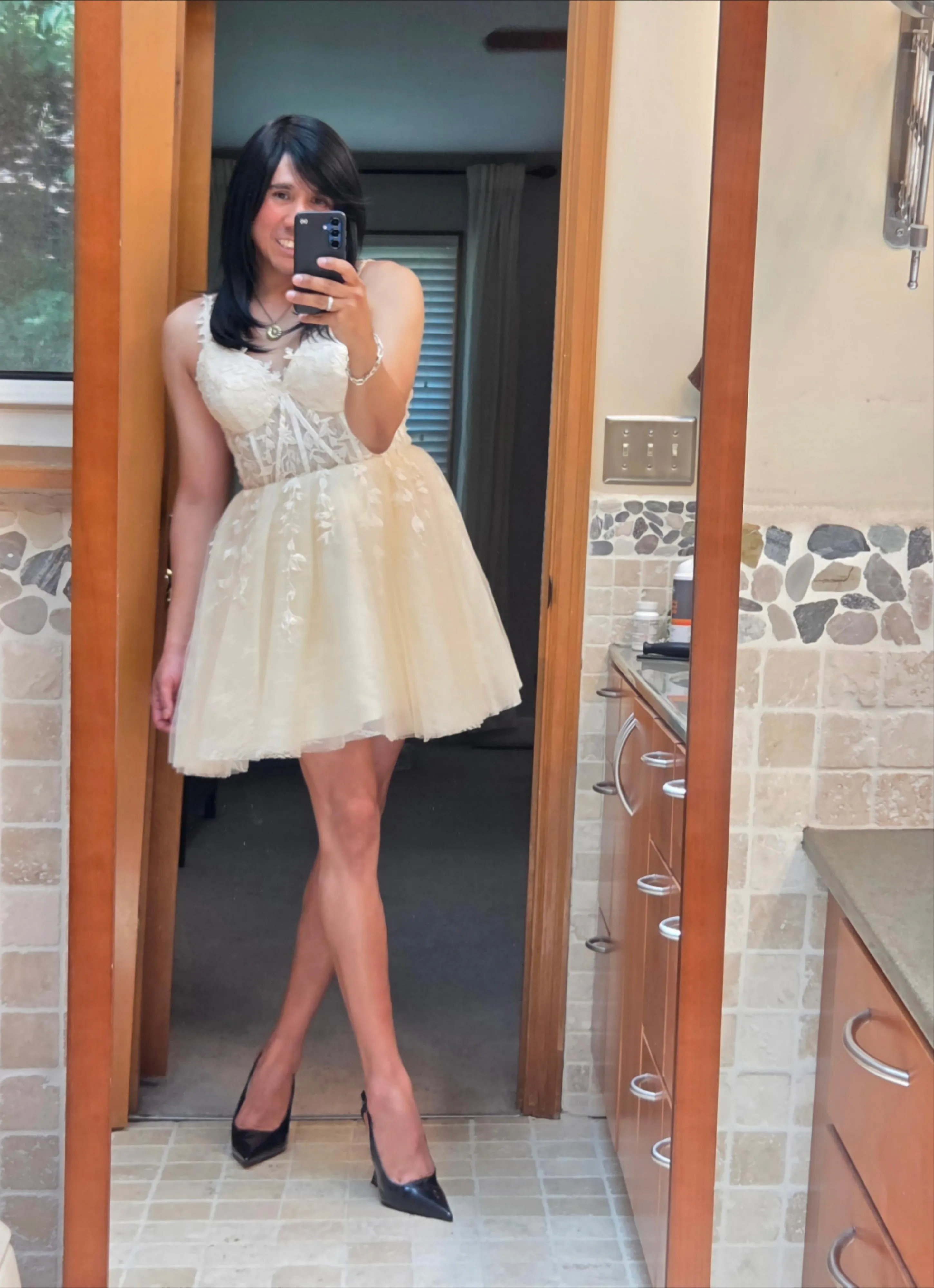 You think the other women in the room will be commending of me..happy for me..or mad at me about my dress👗. I'm absolutely crazy for it 💯 😌 🙂 👌 ☺️