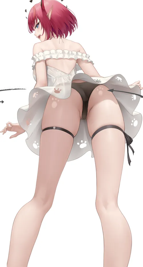 IRyS's nice upskirt view