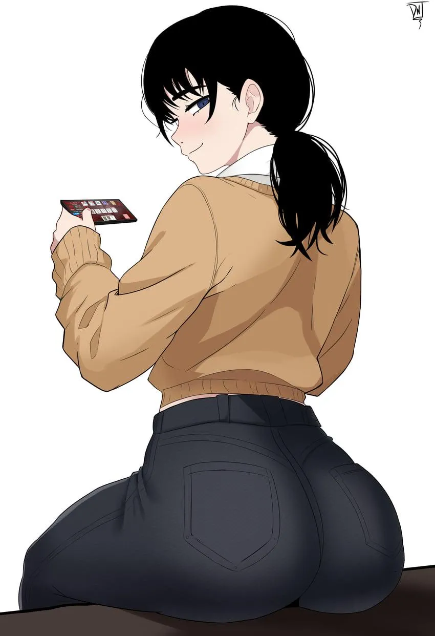 Asa with a Huge Ass staring back at you while playing an online poker game