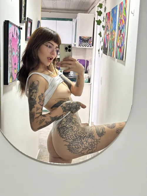 glasses on, clothes off... priorities