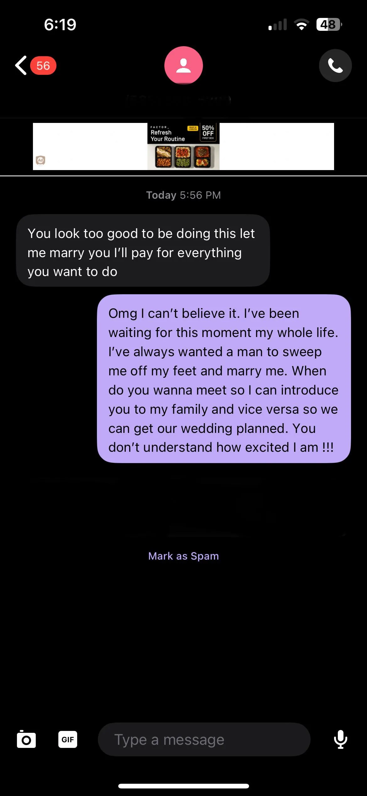 Guess what guys ?! I’m getting married…to a complete stranger. Can you believe it ? My dreams have finally come true!