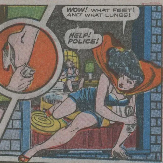 I didn't know Phantom Lady had foot kink.