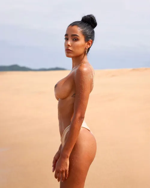 I love pulling my tits out on the beach