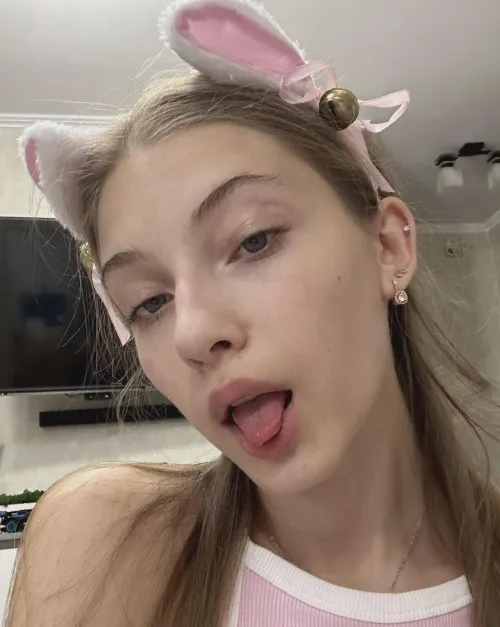 I put on this cat costume for you Ill do anything to make you feel good