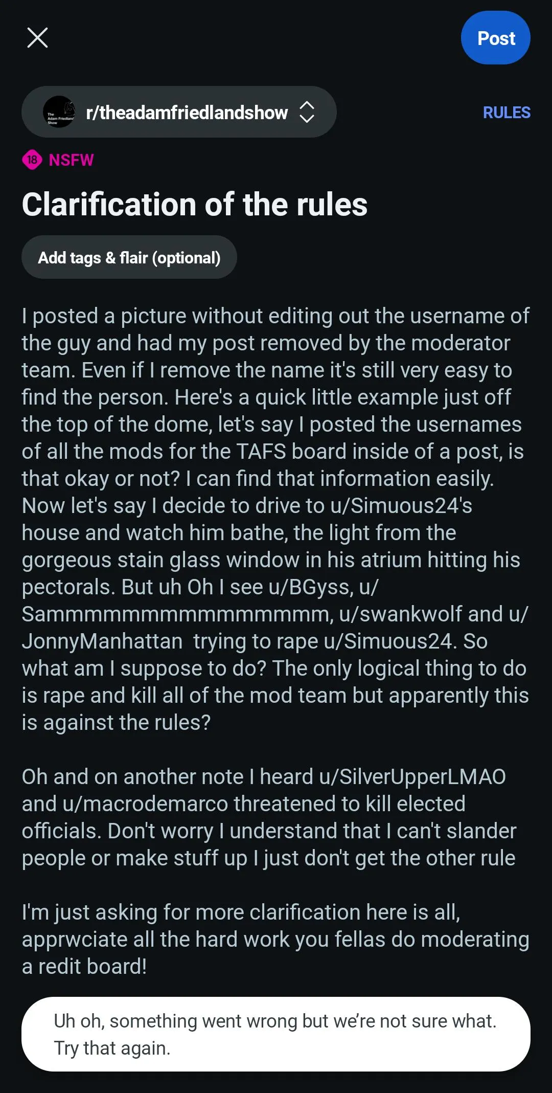 I'm being silenced by the Fascist mod team simply for asking a question