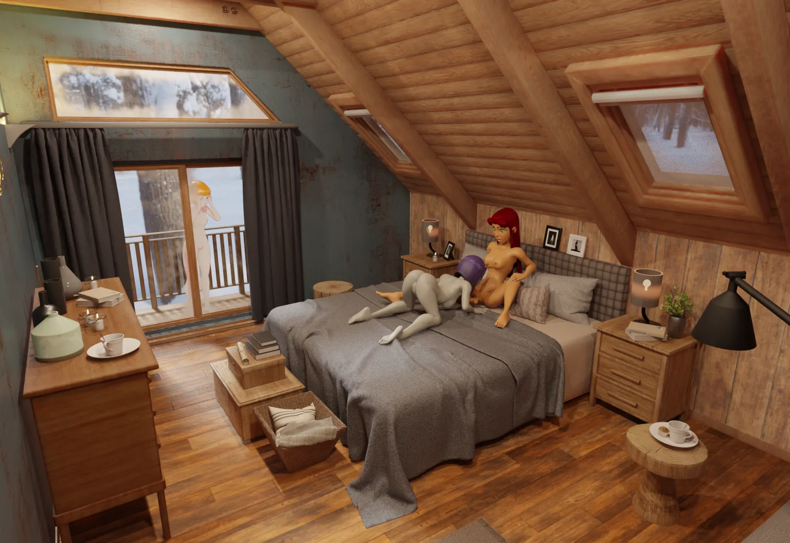 Raven, Starfire, and someone else...