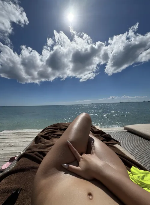 Resting on the beach