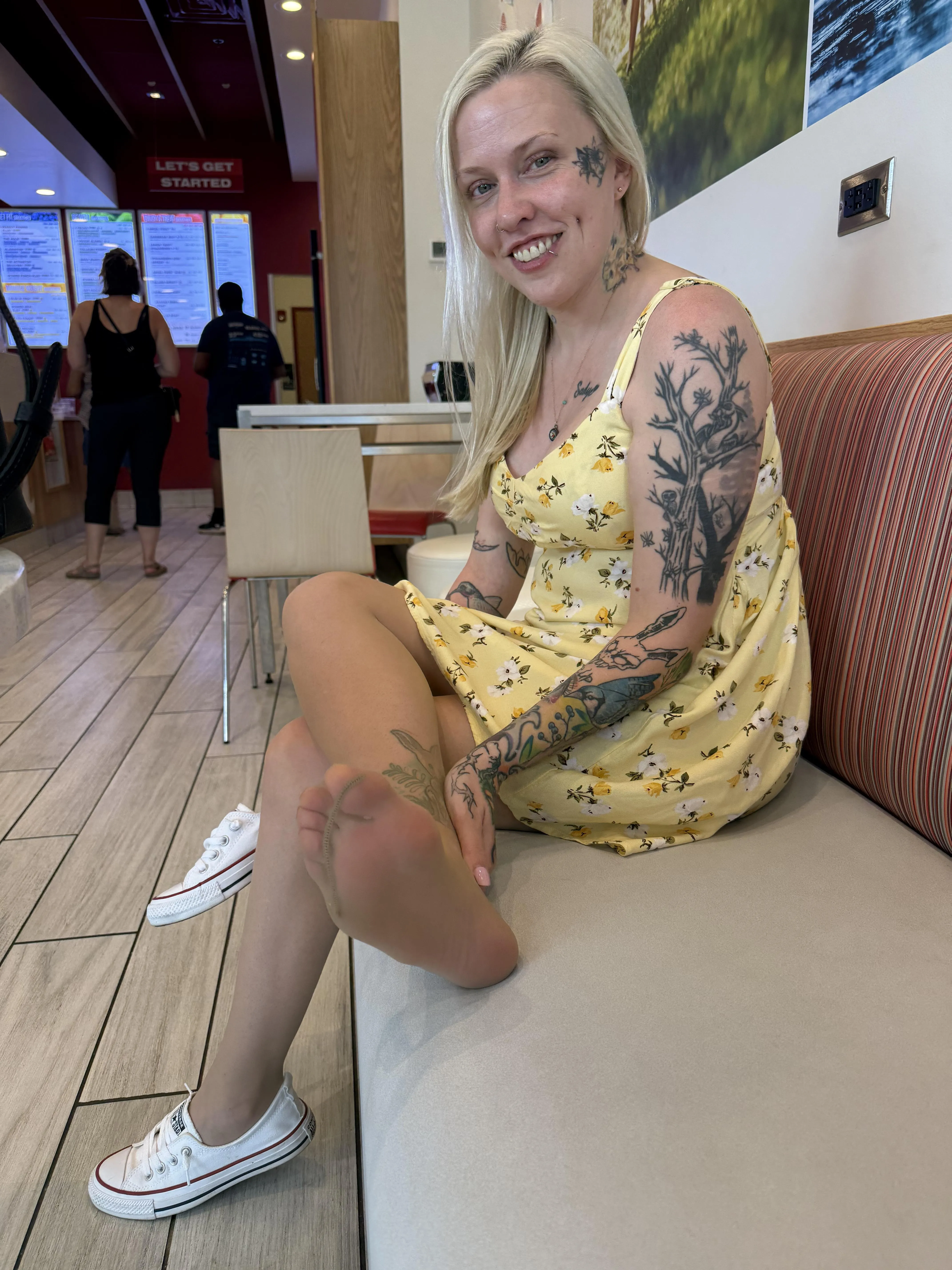 Sundress with pantyhose