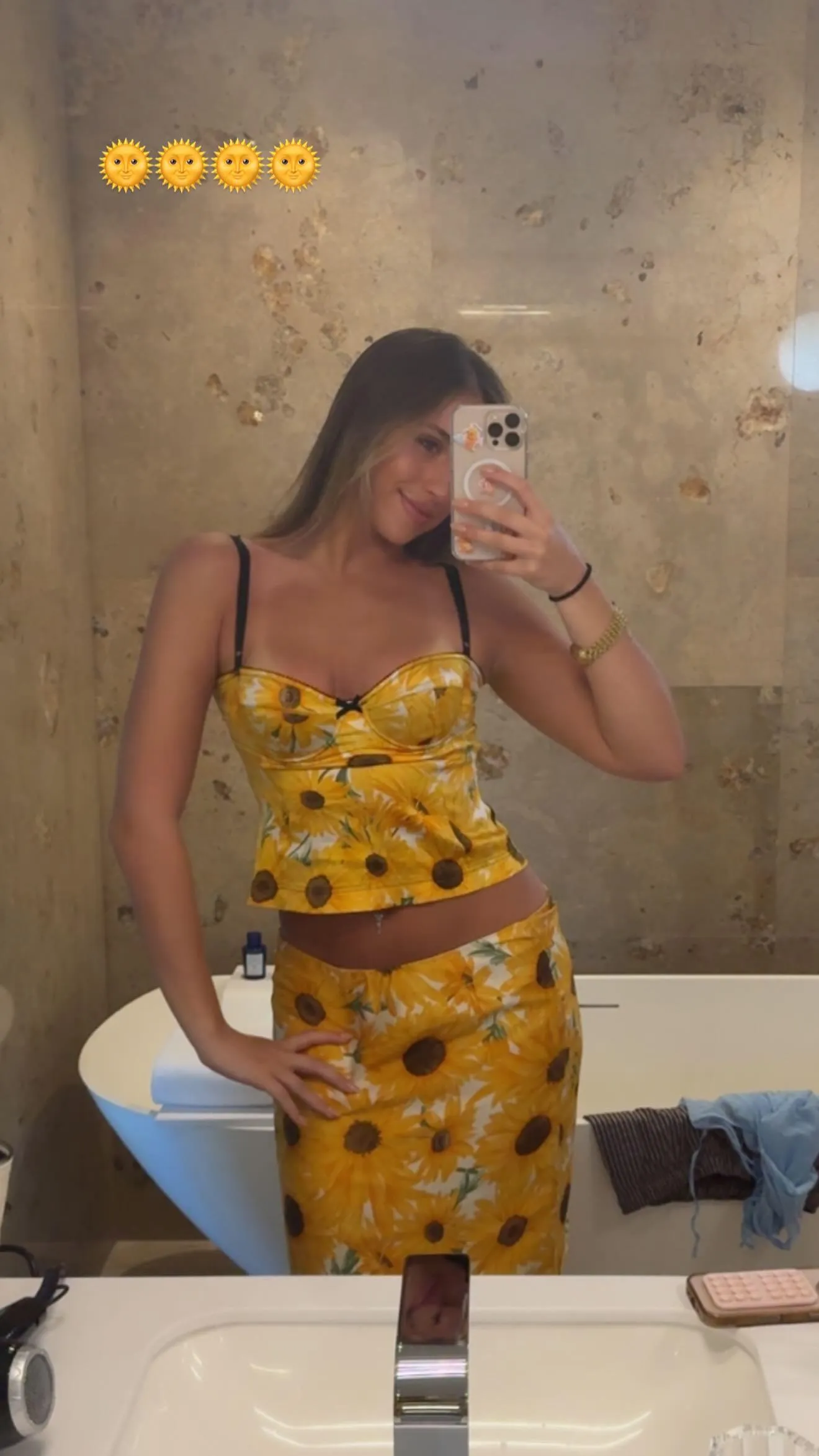 Sunflower Dress Selfie (Instagram 06/27/25)