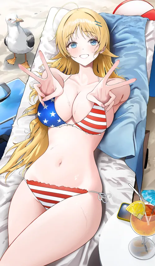 AMERICA!!! swimsuit Meguru